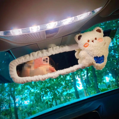 2023. aasta uus armas auto tahavaatepeeglikomplekt, multifilm vibukaru auto tagurduspeeglikomplekt, universaalne auto sisekujundus naistele