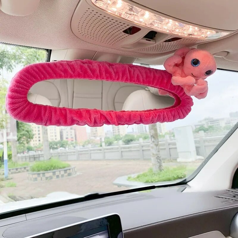 Radošs un jauks Ins automašīnu spoguļu komplekts multfilmu Dzīvnieku automašīnu atpakaļgaitas spoguļu komplekts Automašīnu rotājumi sievietēm Auto aksesuāri