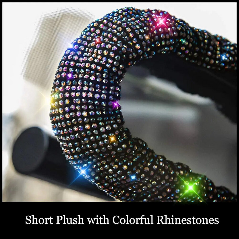 Dimanta automašīnas aizmugures skats, spoguļa pārsegs, elastīgs, kristāls, auto salons aizmugurējā skata dekors Bling automašīnu aksesuāri sievietēm