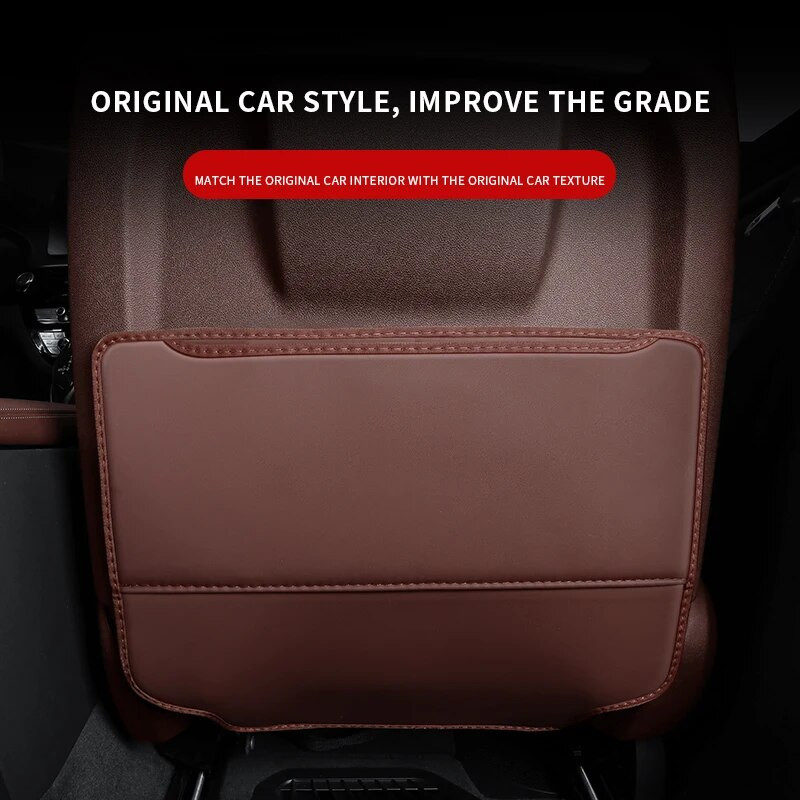 Nahast auto määrdumisevastane istme seljakaitse koos korraldajataskuga BMW F30 F34 G20 G30 G32 F10 F15 F16 G01 G02 salongile