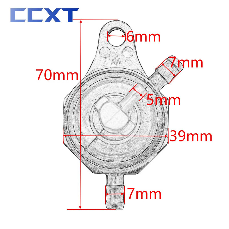 Motociklo 3 krypčių vakuuminis kuro siurblys, skirtas Roketa Sunl Taotao Jonway Kazuma Eagle BMS ATV Scooter GY6 variklis 50cc 125cc 150cc