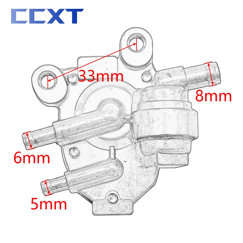 Αντλία διακόπτη βαλβίδας βρύσης Fuelcock μοτοσικλέτας Petcock για Yamaha Razz SH50 JOG50 1986-2001 Motocross Universal Accessories