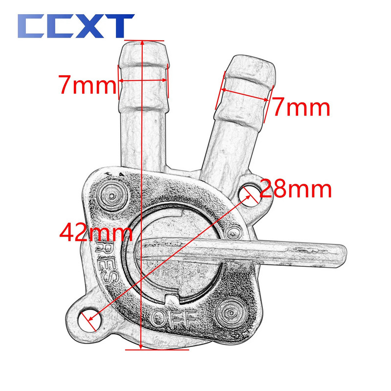 Διακόπτης καυσίμου καυσίμου μοτοσυκλέτας Petcock Βαλβίδα διαβατηρίου ON/OFF για Honda ATC70 ATC110 TRX125 TRX90 TRX70 CT CT90 CT110 Motocross