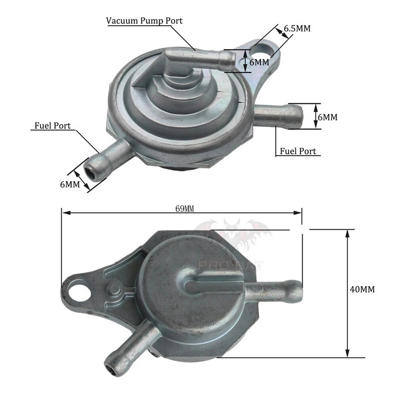 Vaakum-gaasipaagi pump, ventiil, lemmiklooma kraan 50cc 125cc 150cc 139QMB 152QMI mopeedroller ATV Roketa Sunl JCL
