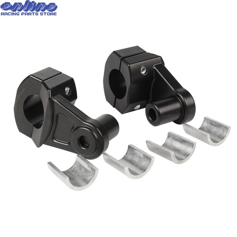 Motocikla 22 mm 28 mm stieņa skavas, paceltas stūres roktura stieņa stāvvadi, melni sudraba stiprinājuma stāvvada skava, netīrumi, motokrosa piederumi