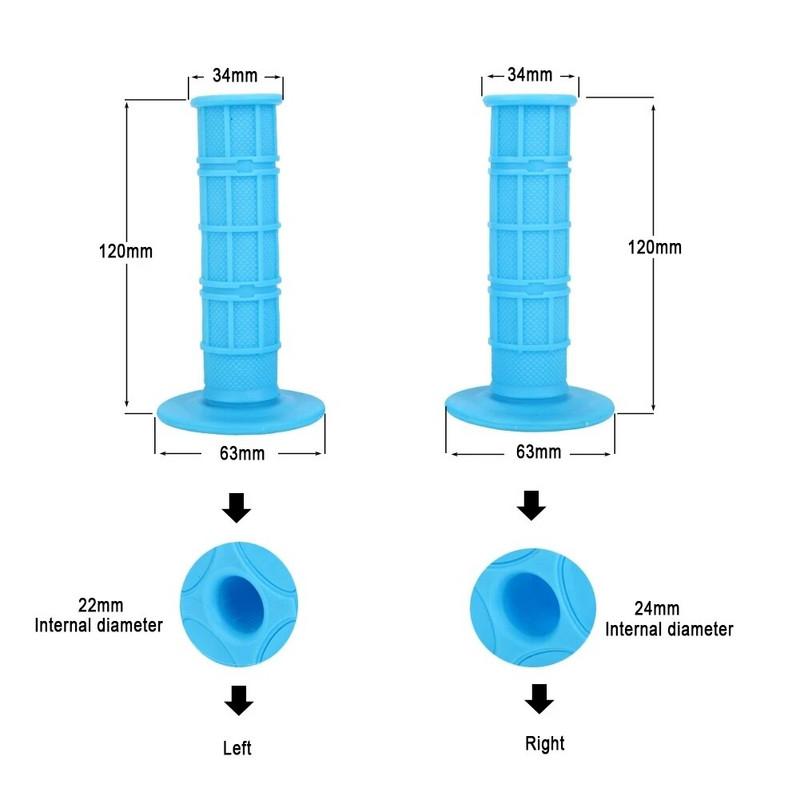 7/8`` 22mm Universālie Motocikla Satvērēji Rokturis Rokturis Gumija priekš YAMAHA KTM Honda Kawasaki Suzuki Enduro MX Offroad Stūres rokturi