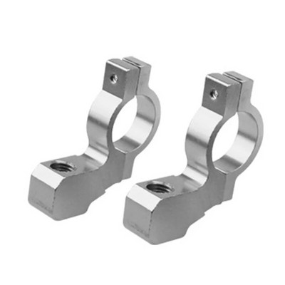 2 gab. Universāls motociklu velosipēds ATV aizmugurējā skata spoguļa kronšteins stiprinājuma adaptera turētāja skavas skrūve CNC alumīnija 22 mm 7/8 collu stūre