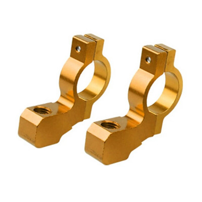 2 gab. Universāls motociklu velosipēds ATV aizmugurējā skata spoguļa kronšteins stiprinājuma adaptera turētāja skavas skrūve CNC alumīnija 22 mm 7/8 collu stūre