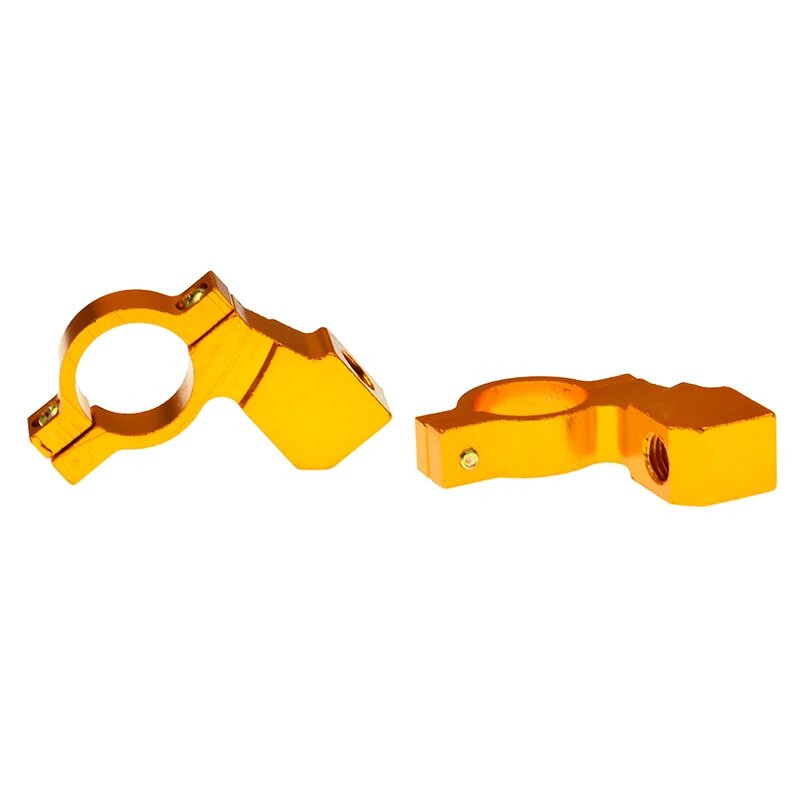 2 gab. Universāls motociklu velosipēds ATV aizmugurējā skata spoguļa kronšteins stiprinājuma adaptera turētāja skavas skrūve CNC alumīnija 22 mm 7/8 collu stūre