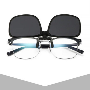 Квадратни обърнати щипки за слънчеви очила Унисекс поляризирани щипки с капаци Слънчеви очила с UV 400 защита Мъжки дамски очила за шофиране за риболов