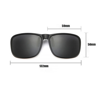 Квадратни обърнати щипки за слънчеви очила Унисекс поляризирани щипки с капаци Слънчеви очила с UV 400 защита Мъжки дамски очила за шофиране за риболов