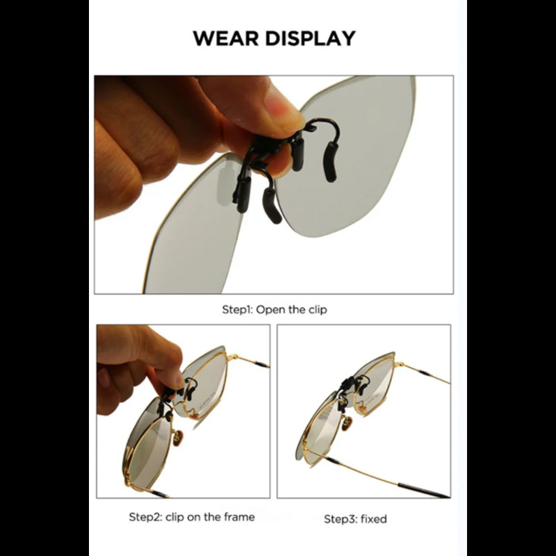 Kvadrātveida augšupvērstas saulesbriļļu saspraude Unisex polarizēts klips uz augšu saulesbrilles UV 400 aizsardzība vīriešu sieviešu makšķerēšanas braukšanas brilles