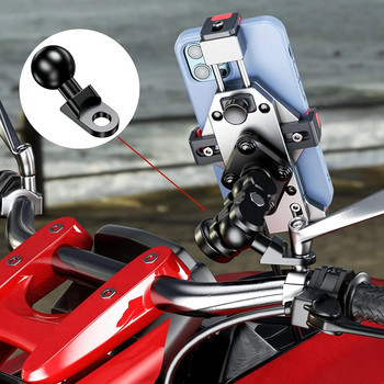 Ъглова основа за мотоциклет с дупка 10 мм, 1\'\' Адаптер за сферична глава Работи за RAM стойки за Gopro камера, смартфон, за Garmin GPS