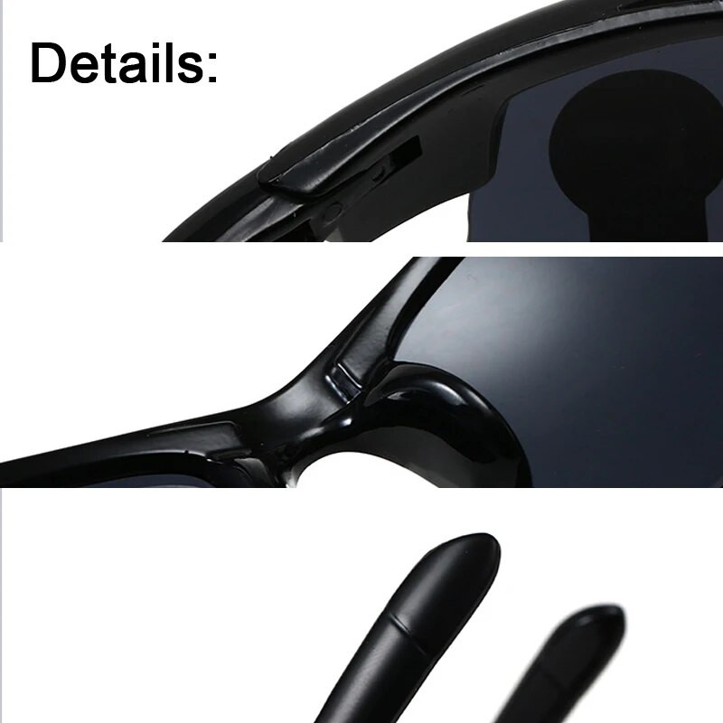 Melnas Saulesbrilles Vintage Vīriešu Saulesbrilles Nakts redzamības Brilles Braukšanai Āra Riteņbraukšanai Saulesbrilles Universālas Prettālās gaismas