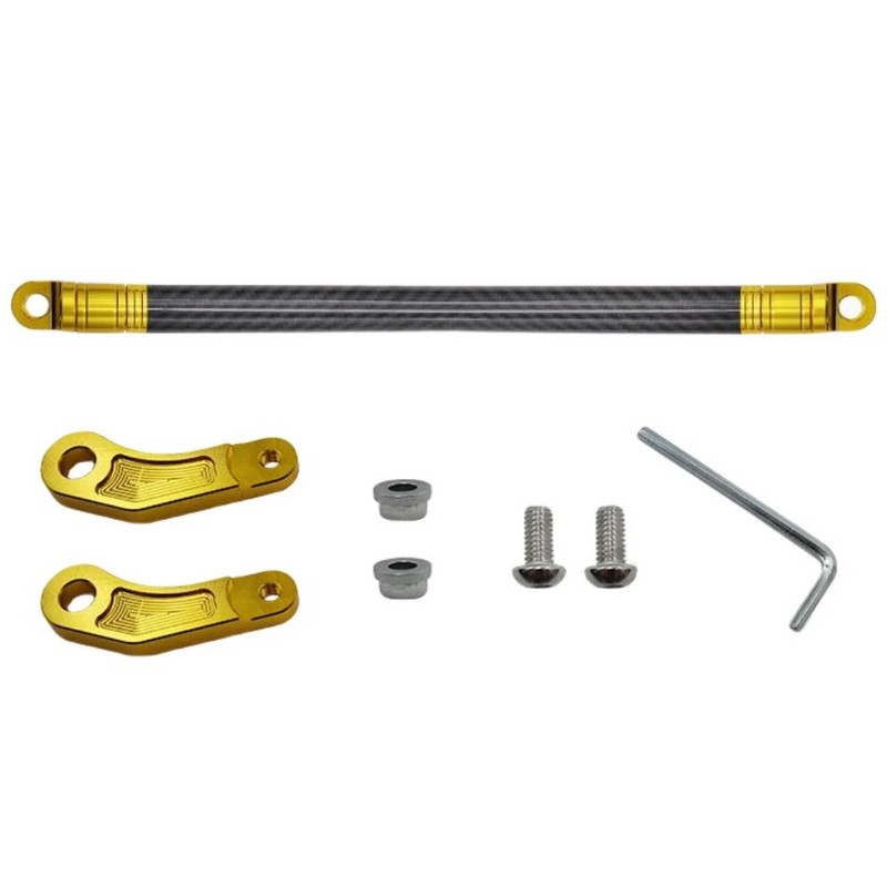 Μπάρα ισορροπίας ανθρακονημάτων μοτοσικλέτας Πολυλειτουργικό τιμόνι από κράμα αλουμινίου με ρυθμιζόμενο μήκος μπάρα ισορροπίας