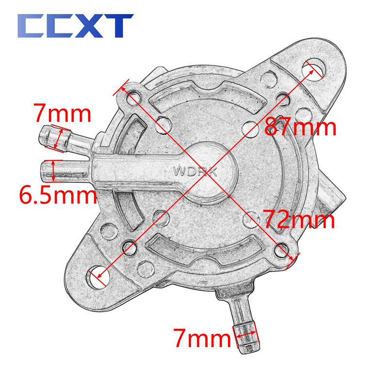 Motociklo paspirtuko vakuuminio kuro siurblio diapazono prailginimo siurblys, skirtas GY6 50cc-250cc 139QMB 157QMJ 152QMI varikliui Helix CN250 CH250 CF250