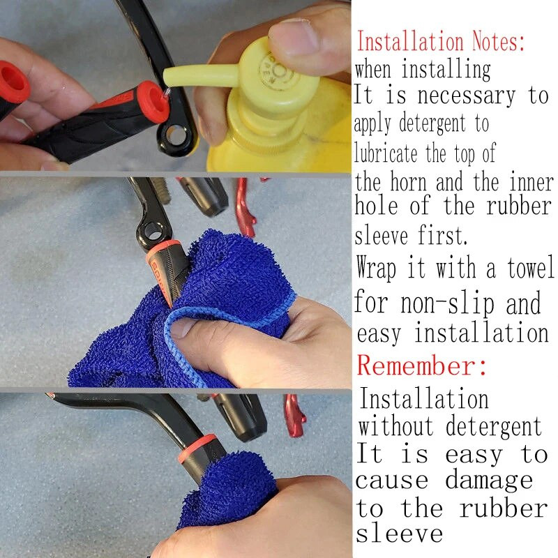 Mīksts pretslīdēšanas izturīgs bremžu rokturis silikona uzmava Motocikla aizsargpārklājs Aizsargstūres piederumi