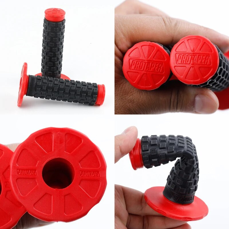 Motokrossi mootorratta 22 mm käepideme kahevärviline käepidemega Moto käepidemed Pro Taper Grip käepidemega Dirt Bike kummist käepidemed
