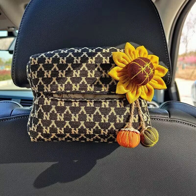 Car Tissue Box Αυτοκίνητο μπράτσο Μπράτσα Κουτί Συρταριέρα Κουτί Διακόσμηση Εσωτερικού Αυτοκινήτου Υψηλής κατηγορίας Feeling Thousand Birds Grid
