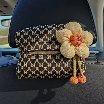 Car Tissue Box Αυτοκίνητο μπράτσο Μπράτσα Κουτί Συρταριέρα Κουτί Διακόσμηση Εσωτερικού Αυτοκινήτου Υψηλής κατηγορίας Feeling Thousand Birds Grid