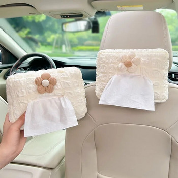 Car Tissue Box Puff Fabric Tissue Box Πλάτη καθίσματος αυτοκινήτου Υποβραχιόνιο Χάρτινο κουτί Τύπος Tissue Bag Αξεσουάρ εσωτερικής διακόσμησης αυτοκινήτου