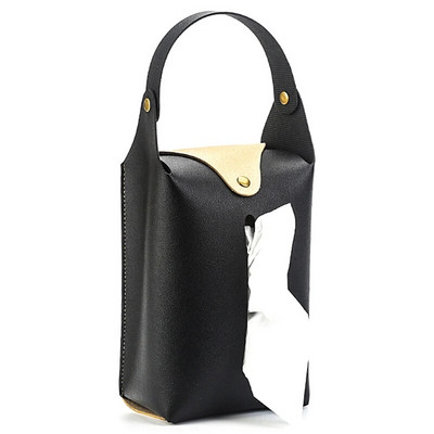 Automašīnas galvas balsta audu turētājs Ādas papīra dvieļu glabāšanas soma Ģimenes ceļojumu organizators Dekors transportlīdzekļa dekorēšanai salvešu futrālis