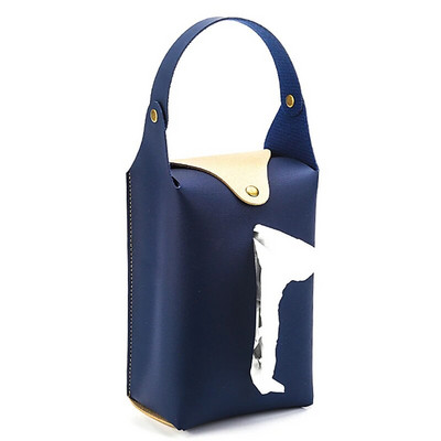 Automašīnas galvas balsta audu turētājs Ādas papīra dvieļu glabāšanas soma Ģimenes ceļojumu organizators Dekors transportlīdzekļa dekorēšanai salvešu futrālis