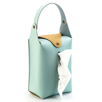 Automašīnas galvas balsta audu turētājs Ādas papīra dvieļu glabāšanas soma Ģimenes ceļojumu organizators Dekors transportlīdzekļa dekorēšanai salvešu futrālis