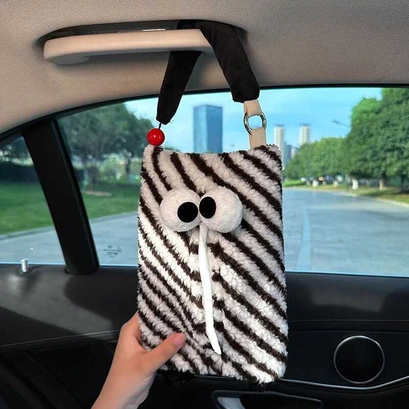 Auto salvešu kaste, automašīnas roku balstu kaste, papīra atvilktne, piekarināma tipa automašīnas glabātuve, radoša un jauka plīša automašīnas salona apdare