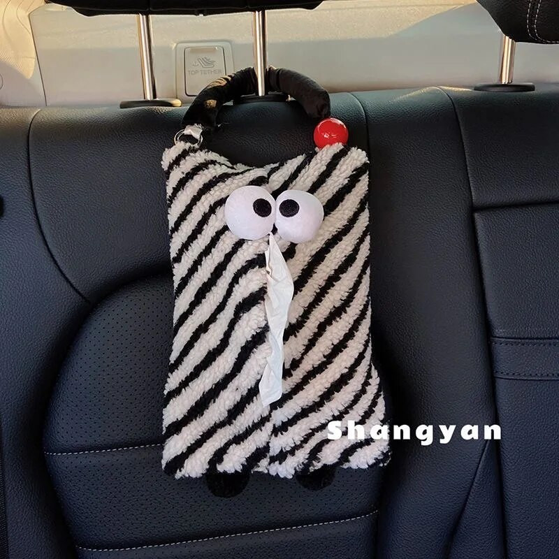 Auto salvešu kaste, automašīnas roku balstu kaste, papīra atvilktne, piekarināma tipa automašīnas glabātuve, radoša un jauka plīša automašīnas salona apdare