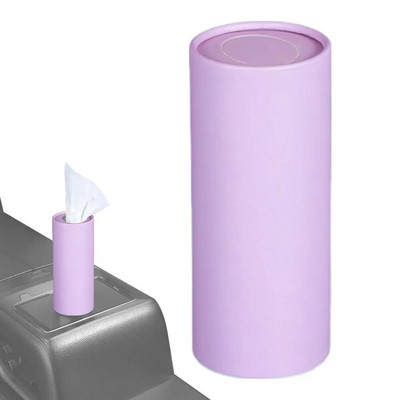 Automašīnas salvetes cilindra salvešu turētājs, apaļš krūzes turētājs, salvešu vāka kastes salvešu dozators automašīnas mājas birojam