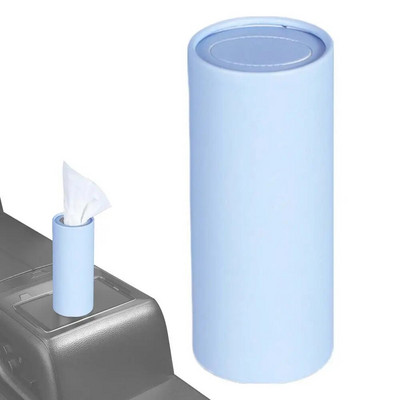 Automašīnas salvetes cilindra salvešu turētājs, apaļš krūzes turētājs, salvešu vāka kastes salvešu dozators automašīnas mājas birojam