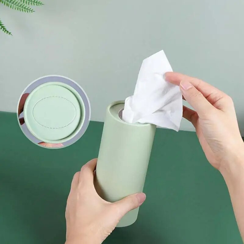 Automašīnas salvetes cilindra salvešu turētājs, apaļš krūzes turētājs, salvešu vāka kastes salvešu dozators automašīnas mājas birojam