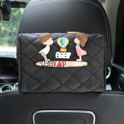 Tissue Boxes Creative Tissue Box Μαλακή θήκη χαρτοπετσέτας κινουμένων σχεδίων Cute Animals Car Paper Boxes Υπέροχη θήκη χαρτοπετσέτας για κάθισμα αυτοκινήτου