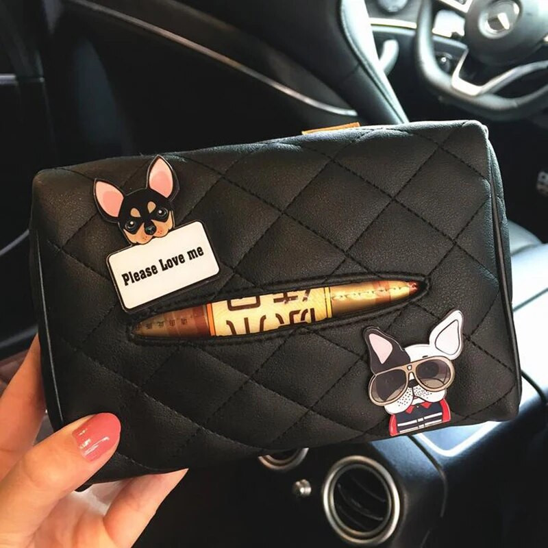 Tissue Boxes Creative Tissue Box Μαλακή θήκη χαρτοπετσέτας κινουμένων σχεδίων Cute Animals Car Paper Boxes Υπέροχη θήκη χαρτοπετσέτας για κάθισμα αυτοκινήτου