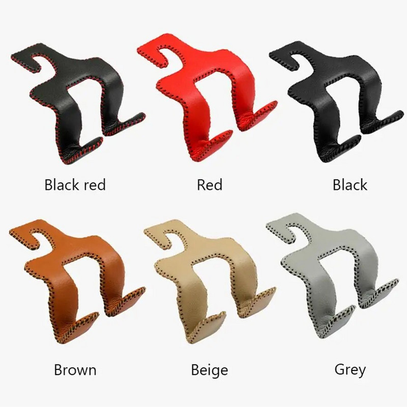 1 gab. Automašīnas sēdekļa galvas balsta āķis dubultā āķa tālruņa turētājs pakaramais glabāšanas organizators Universāls rokassomiņas somiņam, mētelim