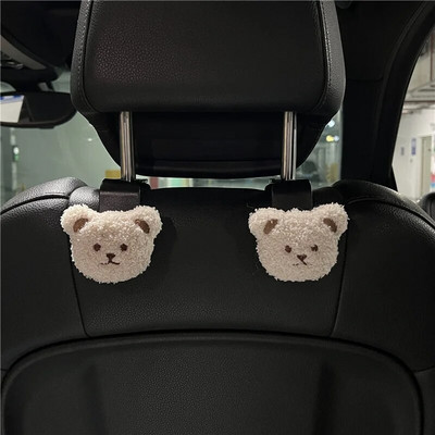 2tk armas multikas karu autoistme seljatoe konksud panipaiga sõiduki peatoe korraldaja riidepuu toidukaupade kott Käekott auto kaunistus