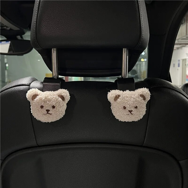 2tk armas multikas karu autoistme seljatoe konksud panipaiga sõiduki peatoe korraldaja riidepuu toidukaupade kott Käekott auto kaunistus