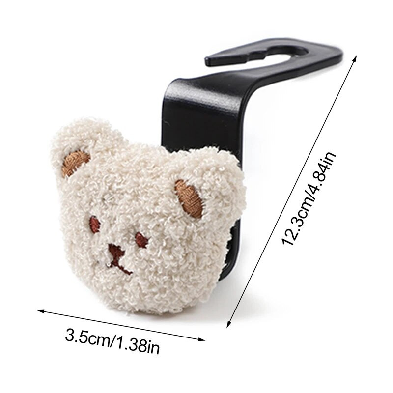 2tk armas multikas karu autoistme seljatoe konksud panipaiga sõiduki peatoe korraldaja riidepuu toidukaupade kott Käekott auto kaunistus