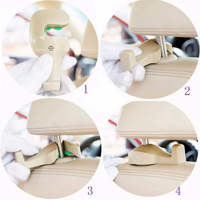 Κρεμάστρες προσκέφαλου αυτοκινήτου για ρούχα και τσάντες (2 τμχ/σετ)