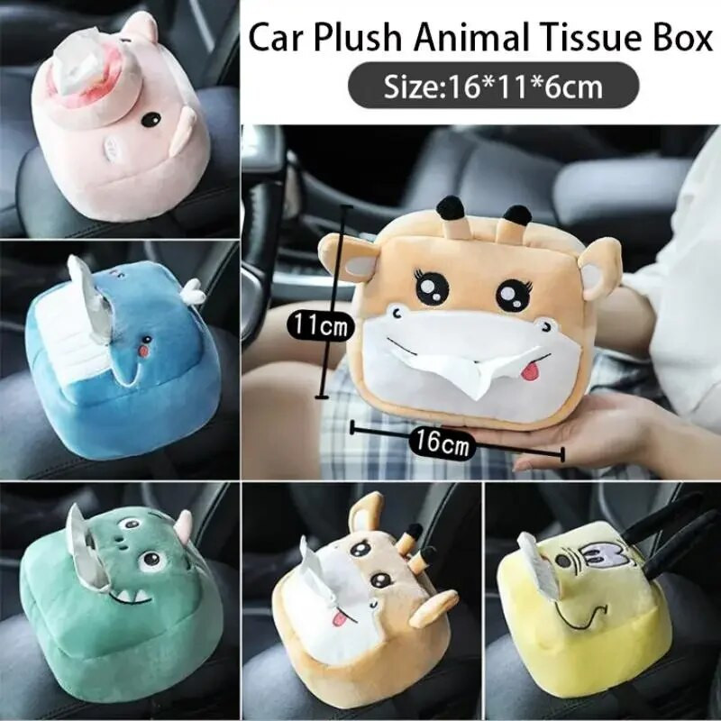 Auto interjööri aksessuaarid Auto kudede kast Armas loomade auto salvrätikuhoidja Armas autoistme salvrätikuhoidja Autodekoor Palus dinosaurus