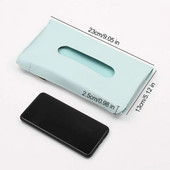 SBD automašīnu salvešu kastes PU ādas automašīnas saulessargs, piekarināms salvešu kastes turētājs 23 * 13 * 2,5 cm Auto salona glabāšanas apdares piederumi