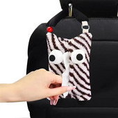 Automašīnu aksesuāri Jaunums automašīnu dekorēšanai plīša salvešu turētājs Mīlīgs automašīnas salvešu turētājs Smieklīgs pakarināms spraudņa dizains automašīnas aizmugurējam sēdeklim