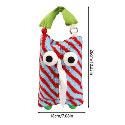 Automašīnu aksesuāri Jaunums automašīnu dekorēšanai plīša salvešu turētājs Mīlīgs automašīnas salvešu turētājs Smieklīgs pakarināms spraudņa dizains automašīnas aizmugurējam sēdeklim