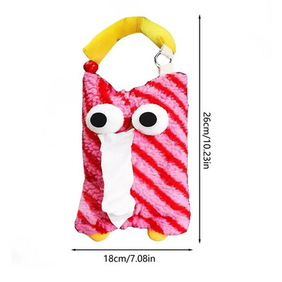 Automašīnu aksesuāri Jaunums automašīnu dekorēšanai plīša salvešu turētājs Mīlīgs automašīnas salvešu turētājs Smieklīgs pakarināms spraudņa dizains automašīnas aizmugurējam sēdeklim