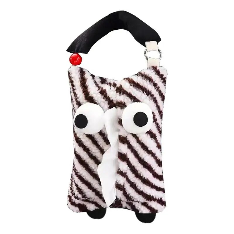 Automašīnu aksesuāri Jaunums automašīnu dekorēšanai plīša salvešu turētājs Mīlīgs automašīnas salvešu turētājs Smieklīgs pakarināms spraudņa dizains automašīnas aizmugurējam sēdeklim