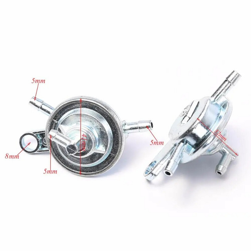 6 mm 8 mm 3 vamzdžių dujų kuro siurblio vožtuvas, jungiklis motociklui GY6 50CC 125CC 150CC Go kart Motoroleris Pit Dirt Bike ATV