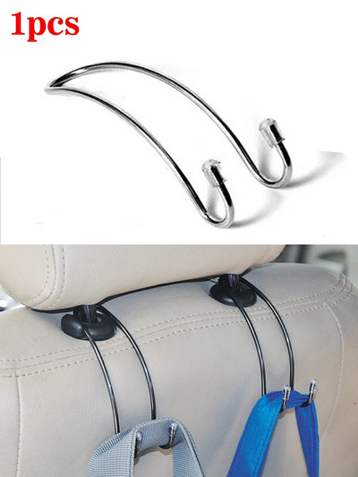 1 tk autokonks tahke roostevabast terasest kandevõimega autoistme seljatoe panipaik topeltkonks