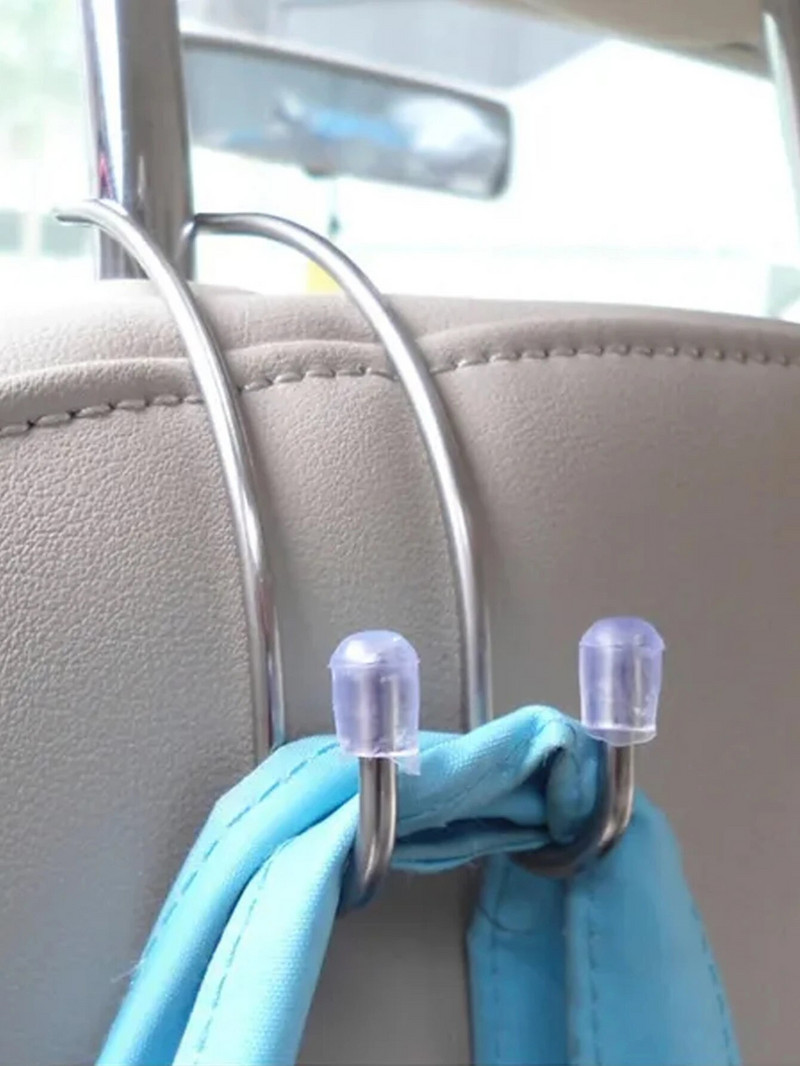 1 tk autokonks tahke roostevabast terasest kandevõimega autoistme seljatoe panipaik topeltkonks