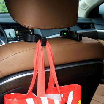 2 ΤΕΜ Κρεμάστρα πλάτης καθίσματος με γάντζο προσκέφαλου αυτοκινήτου για τσάντα τσάντα Πορτοφόλι Παντοπωλείο Φορητά πολυλειτουργικά κλιπ Κλιπ αυτοκινήτου Styling